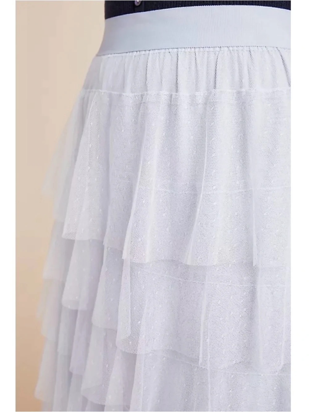 Anthropologie Ashley Tulle Midi Skirt Medium